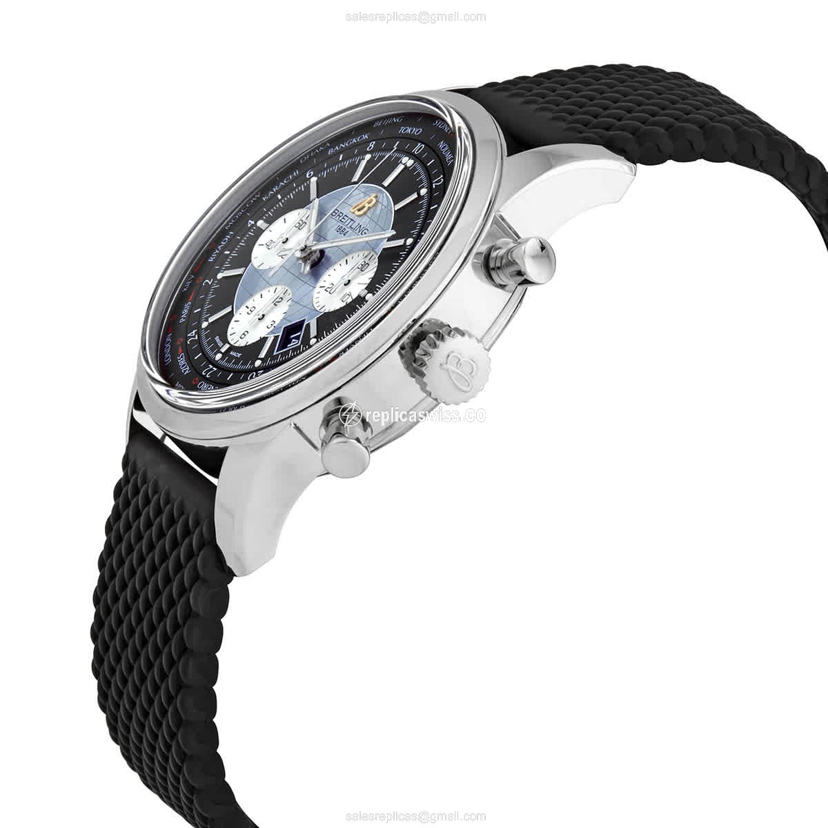 Breitling AB0510U4/BB62 Chrono - Auto - Steel Case - Black Dial - Black Rubber Strap - View 2