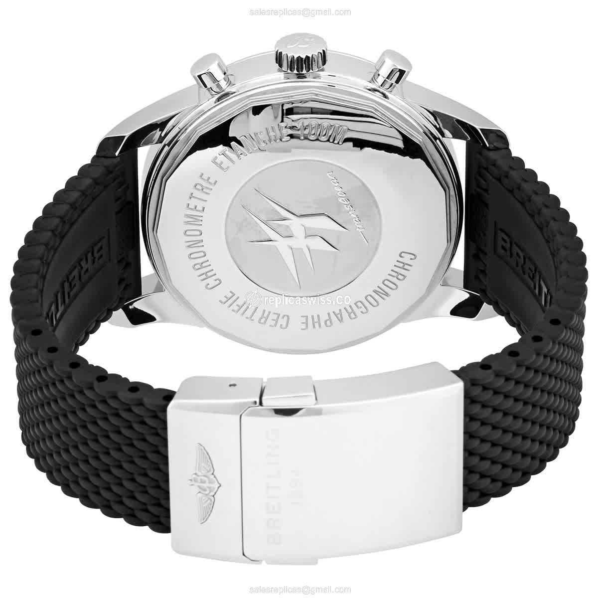 Breitling AB0510U4/BB62 Chrono - Auto - Steel Case - Black Dial - Black Rubber Strap - View 3
