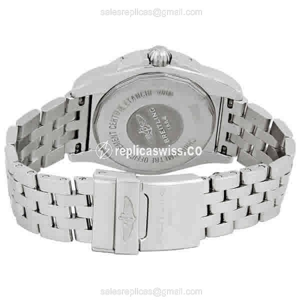 Breitling Galactic Replica - Automatic - Steel - White Dial - Silver Steel Clasp - View 3