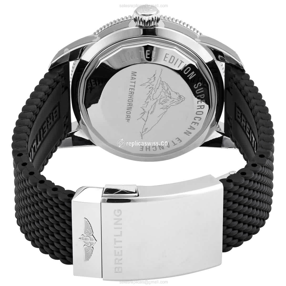 Breitling Superocean Replica - Automatic - Black Dial, Rubber Strap - View 3