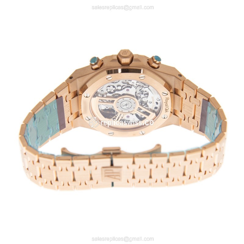 Audemars Piguet 26239OR.OO.1220OR.01 - Automatic 18kt Rose Gold - Blue Dial - Gold Strap - View 4