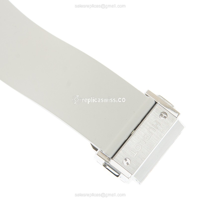 Hublot Classic Fusion Replica - Automatic - Ceramic Case - Transparent Dial - White Rubber Strap - View 4