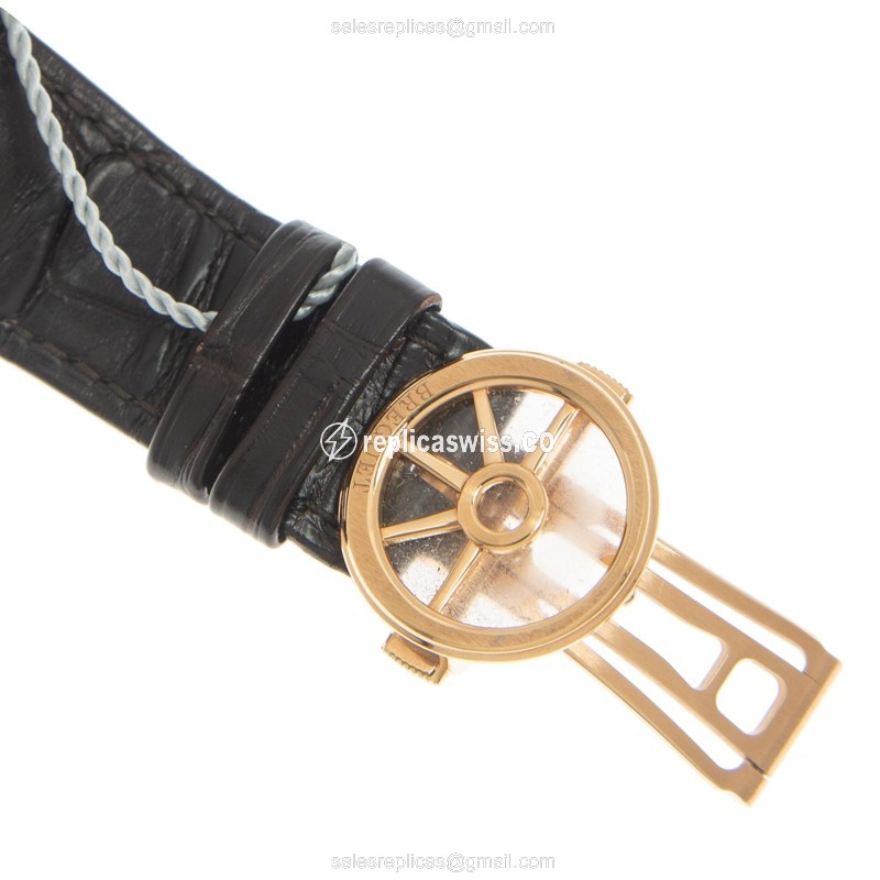 Breguet 5517BR/12/9ZU Marine - Auto 18kt Rose Gold - Silver Dial - Brown Alligator Strap - View 4