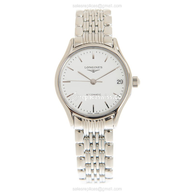 Longines Lyre Replica - Automatic - Stainless Steel - White Dial - Silver Clasp - View 2