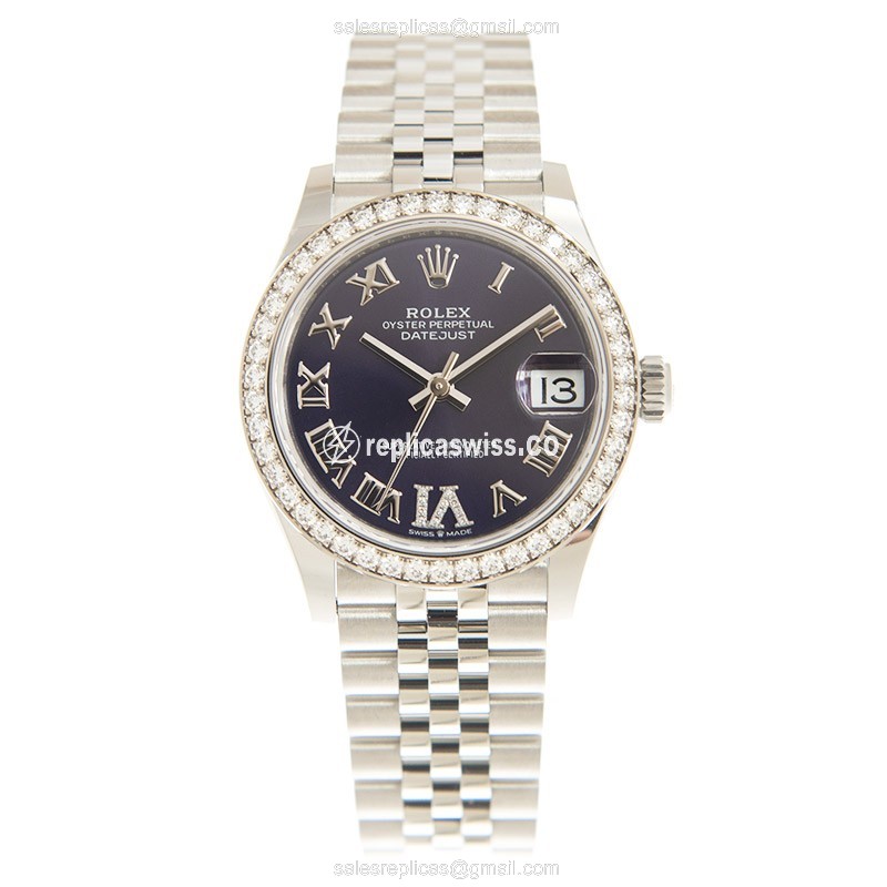 Rolex Datejust Replica - Automatic - Steel - Purple Dial - View 2