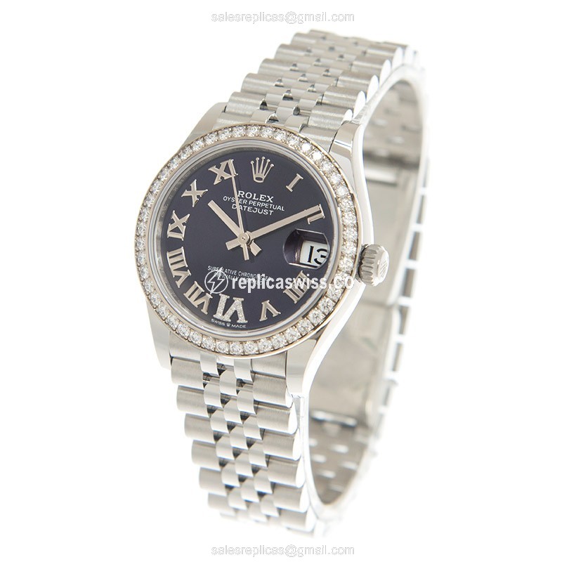 Rolex Datejust Replica - Automatic - Steel - Purple Dial - View 3