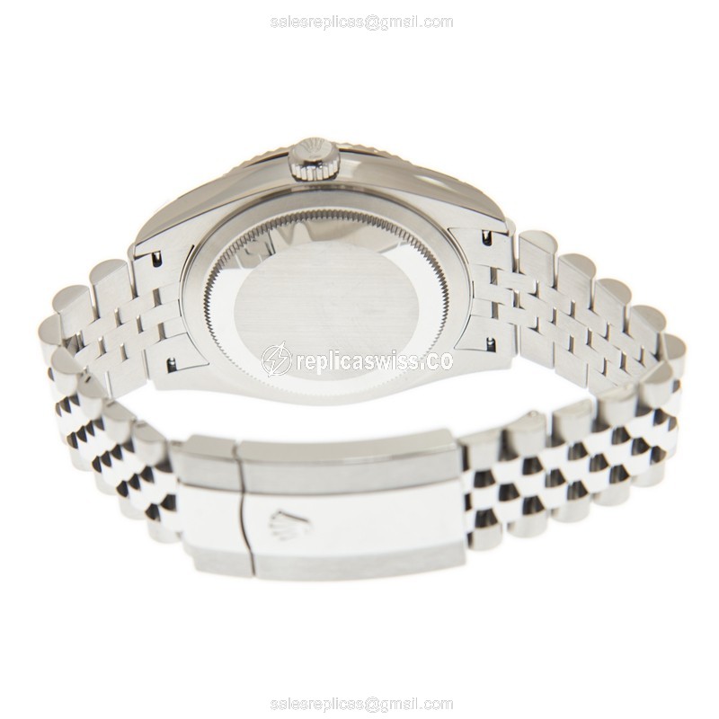 Rolex 326934-0004 Replica - Automatic - White Gold/Steel Case - Blue Dial on Silver Strap - View 4