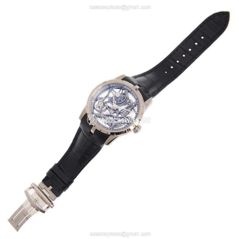 Roger Dubuis RDDBEX0507 EXCALIBUR - Automatic - Steel Case - Skull Dial - Black Alligator Strap - View 2