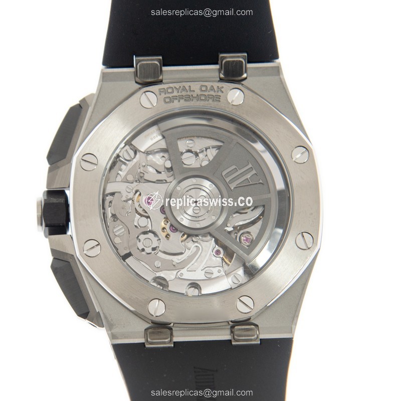 Automatic Ceramic ROYAL OAK - Audemars Piguet - Steel Case - Black Dial - Rubber Strap - Buckle Clasp - View 3