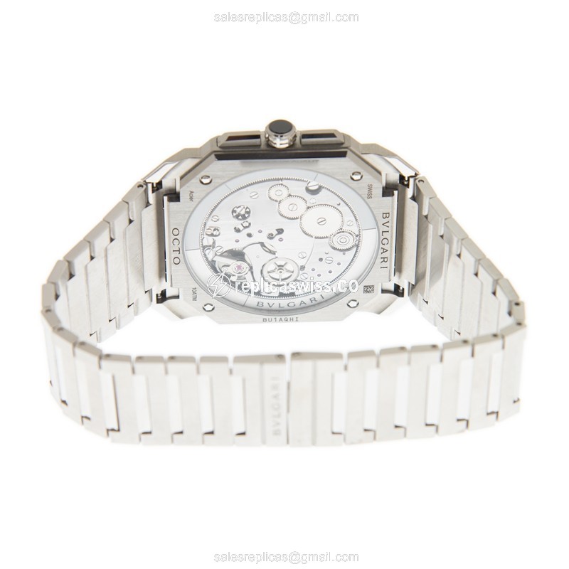 Bulgari 103467 Octo Finissimo Replica - Automatic - Blue Dial - Steel Case & Strap - View 4