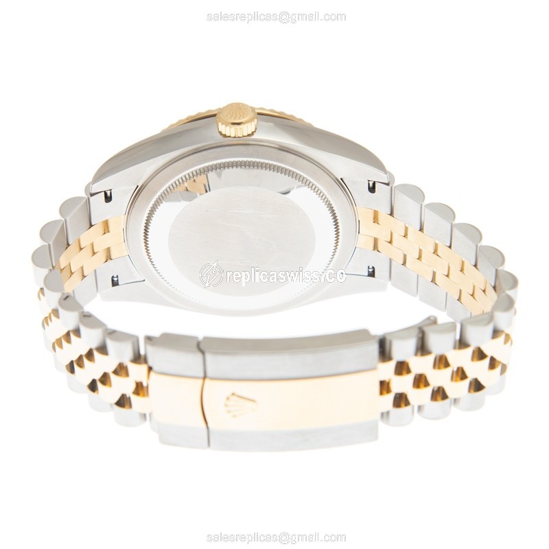 Rolex Sky-Dweller Replica - Automatic - 18kt Gold & Steel - White Dial - Gold Clasp - View 4