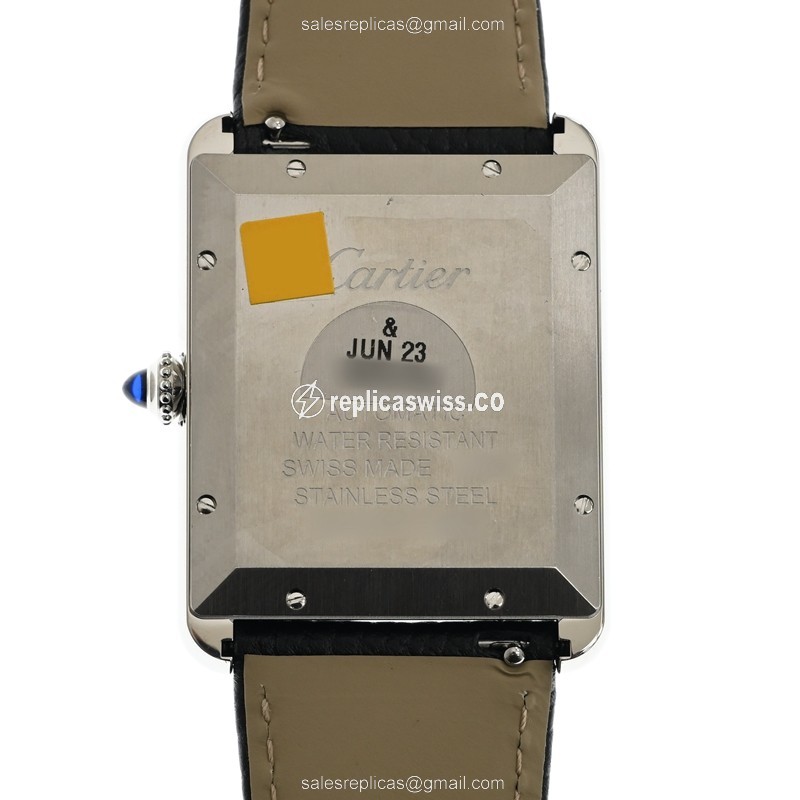 Cartier Tank Replica Watch - Automatic - Steel - Silver Dial - View 3