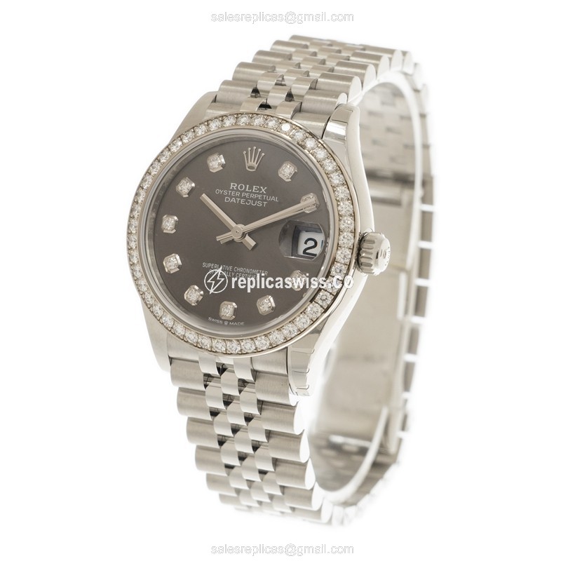 Rolex Datejust Replica - Automatic - Gray Dial - Steel Bracelet - View 3