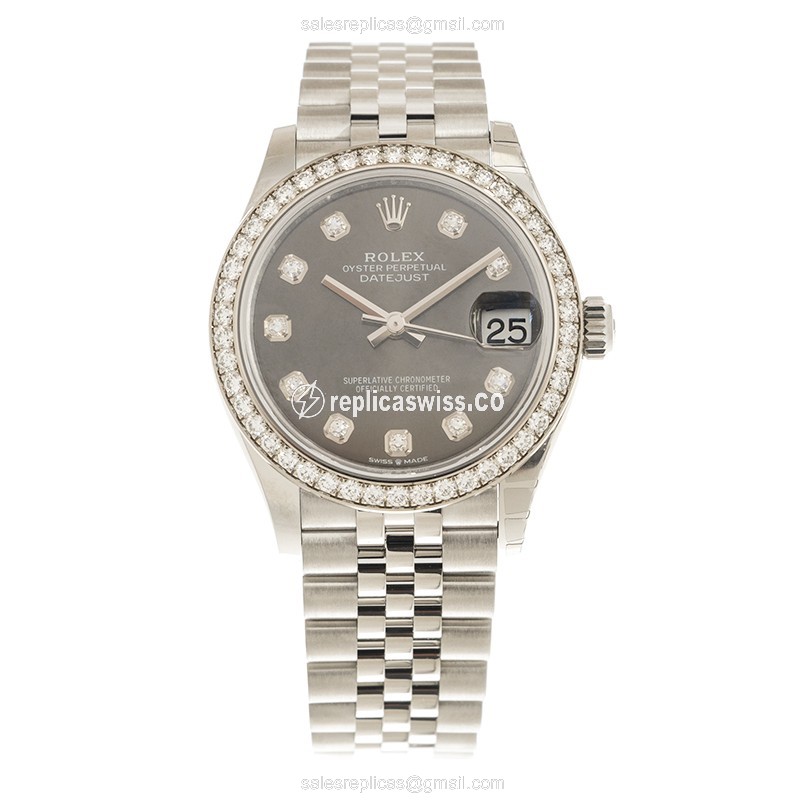 Rolex Datejust Replica - Automatic - Gray Dial - Steel Bracelet - View 2