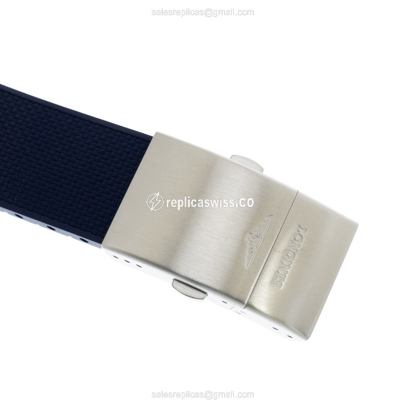 Longines CONQUEST Replica - Automatic - Ceramic Case - Blue Dial, Rubber Strap - View 4