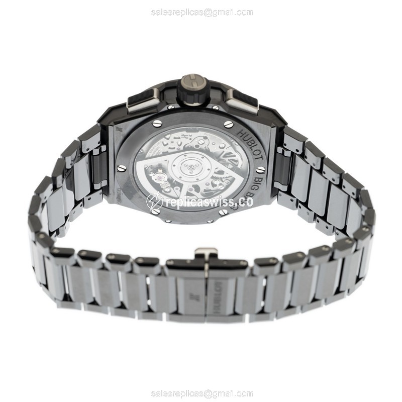 Hublot BIG BANG Replica - Automatic - Ceramic Case - Transparent - Black Ceramic Strap - View 4