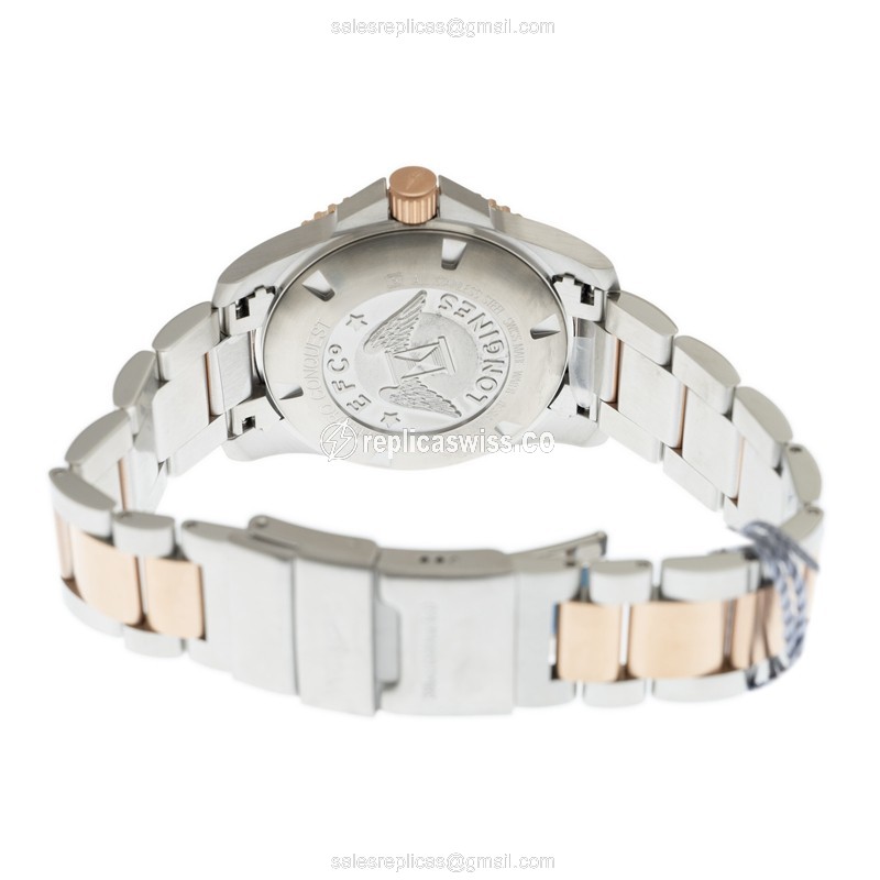 Longines CONQUEST Replica - 18kt Rose Gold - Steel Case, Gray Dial, Automatic - View 4