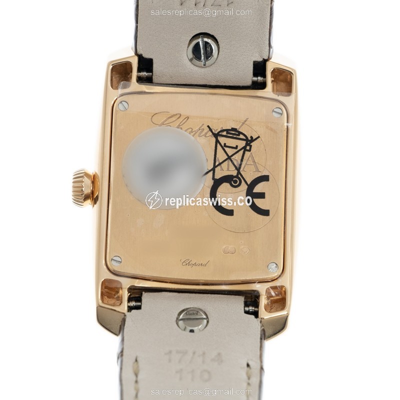 Chopard LA STRADA Replica - Quartz - 18kt Rose Gold - Brown Dial - Leather Strap - View 3
