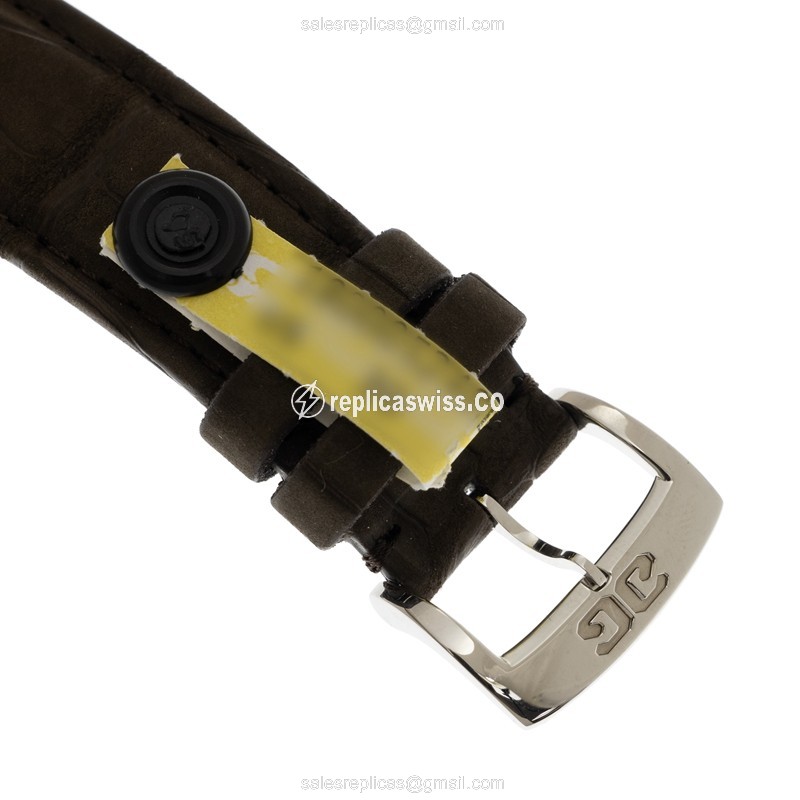 Glashutte PANO Replica - Automatic - Stainless Steel - Green Dial - Brown Alligator - View 4