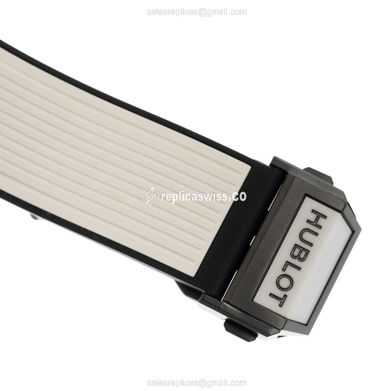 Hublot Big Bang Replica - Automatic - Ceramic - Transparent - White Rubber - Clasp - View 4