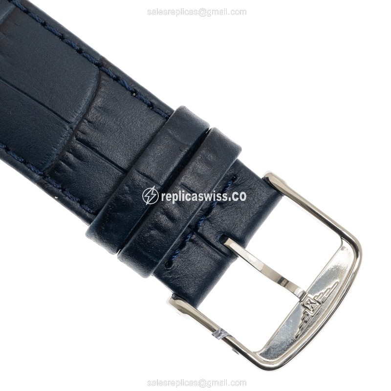 Longines Lyre Automatic - Blue Steel Case | Buckle Clasp | Leather Strap - View 4