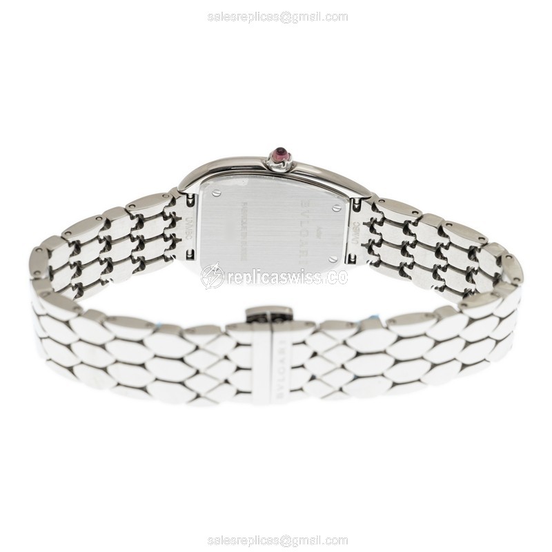 Bulgari Serpenti Seduttori Quartz - White Dial - Steel Case - Silver Strap - View 4
