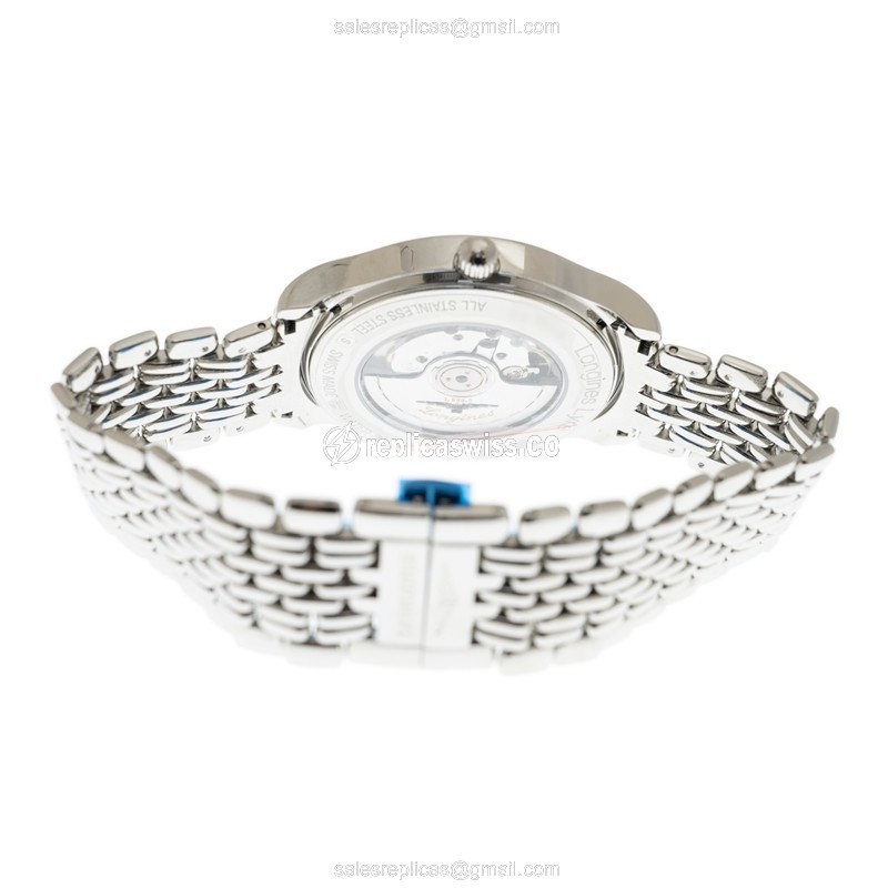 Longines Lyre Replica - Automatic - Steel Case - Blue Dial - Silver Clasp - View 4