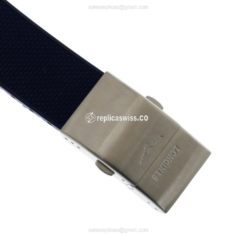 Longines Conquest Replica - Automatic - Stainless Steel - Blue Dial on Rubber Strap - View 4