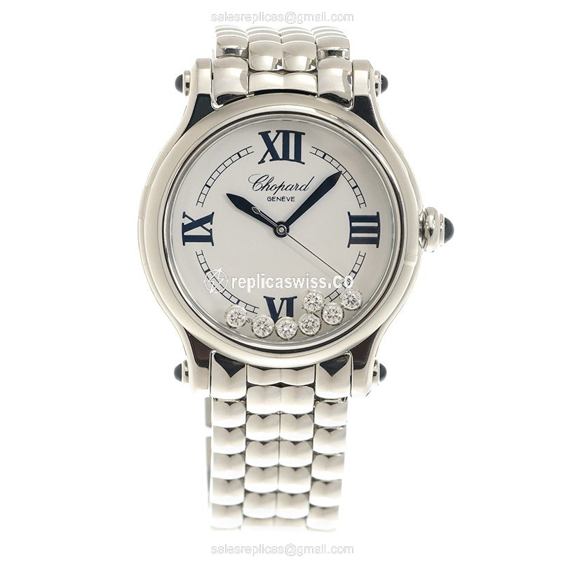 Chopard Happy Sport Replica - Automatic - Steel Case - Silver Dial - Silver Strap - View 2