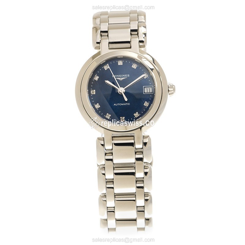 Rolex L8.111.4.98.6 Replica - Automatic - Blue Dial on Silver Steel Band - View 2