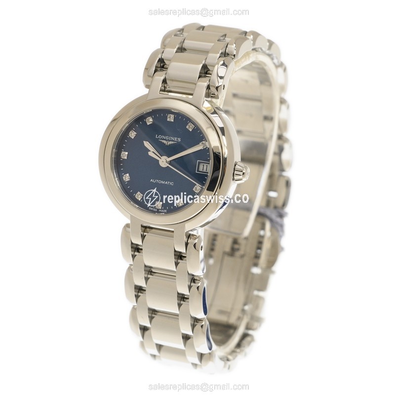 Rolex L8.111.4.98.6 Replica - Automatic - Blue Dial on Silver Steel Band - View 3