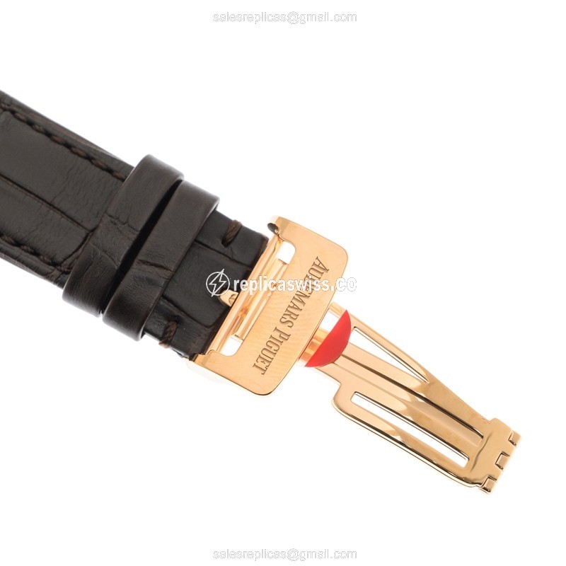Audemars Piguet 26239OR.OO.D821CR.01 - Automatic - 18kt Rose Gold - Brown Dial - Alligator Brown Strap - View 4