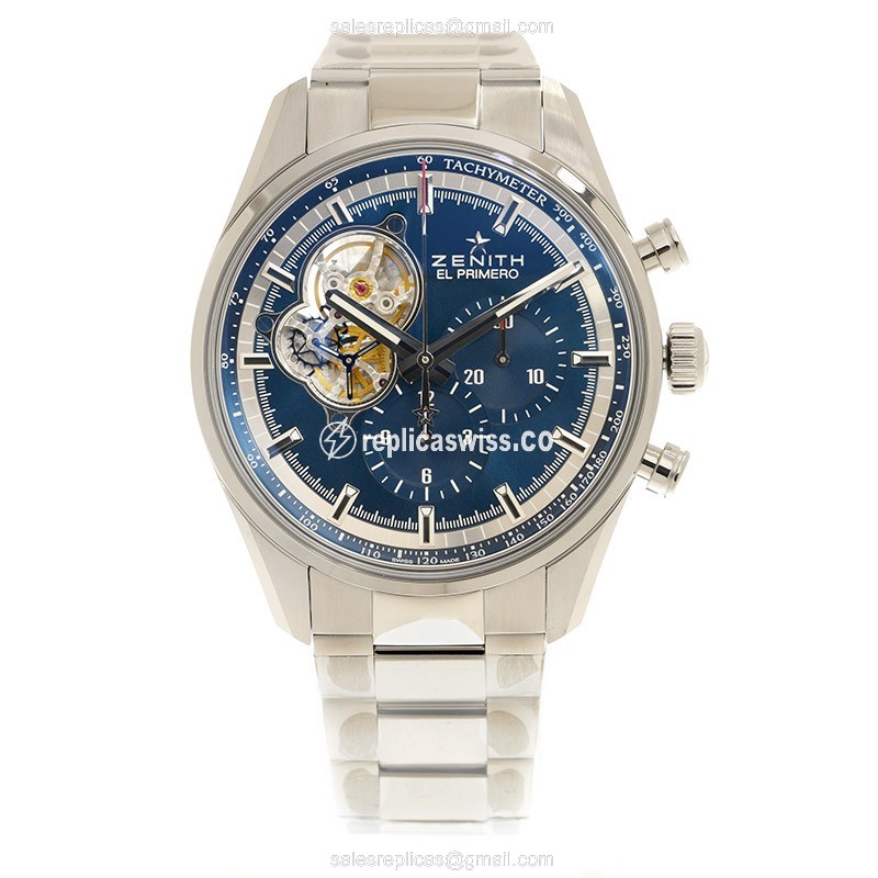 Zenith CHRONOMASTER Replica - Automatic - Steel - Blue Dial - View 2