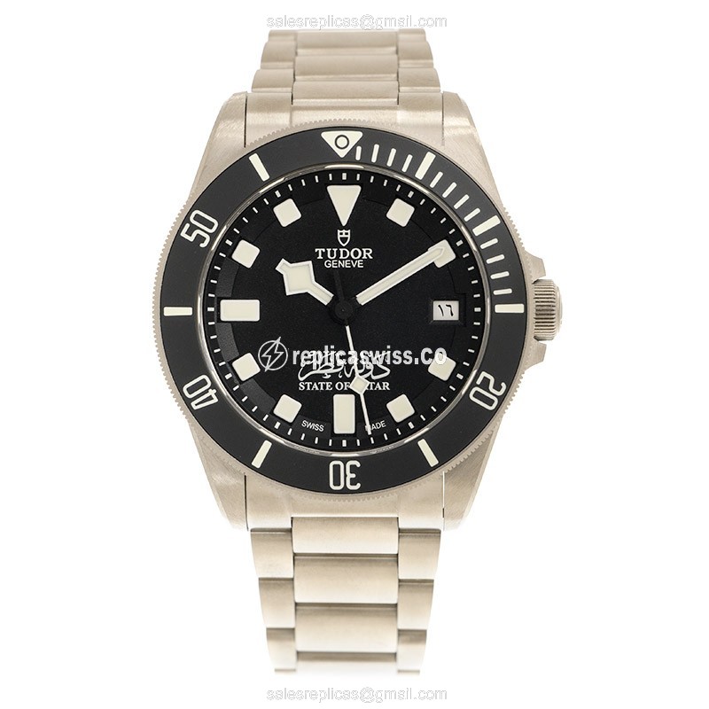 Tudor PELAGOS Replica - Automatic - Titanium Case - Black Dial - Silver Strap - View 2