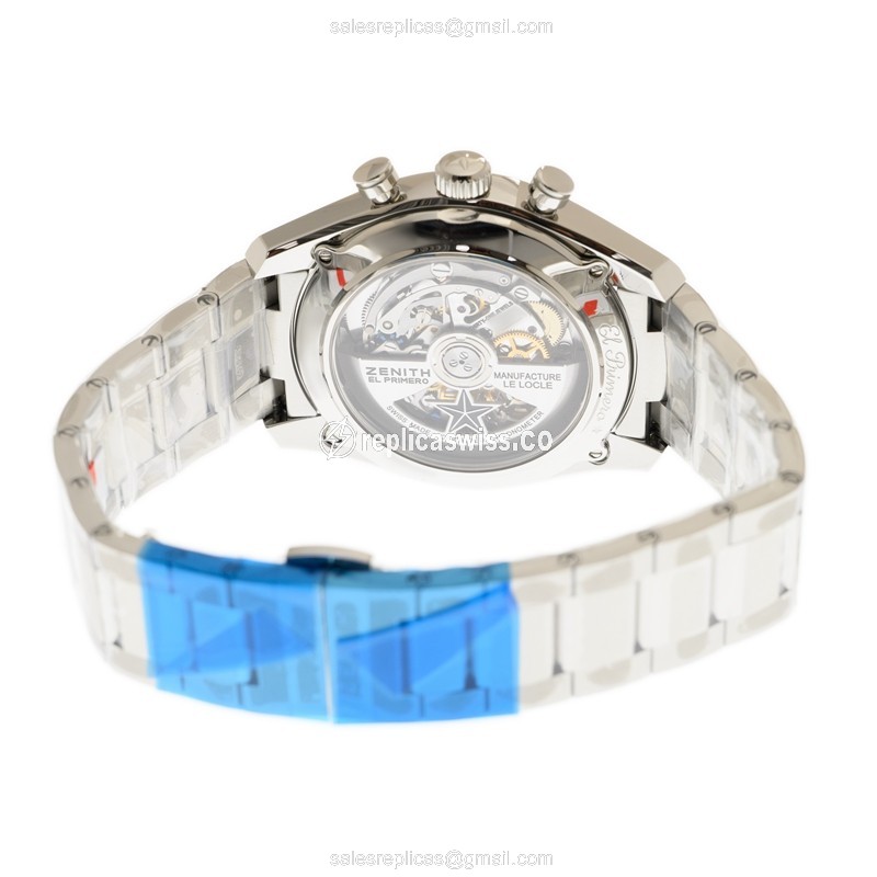 Zenith Chronomaster Automatic - Stainless Steel Case - Black Dial - Silver Steel Strap - View 4