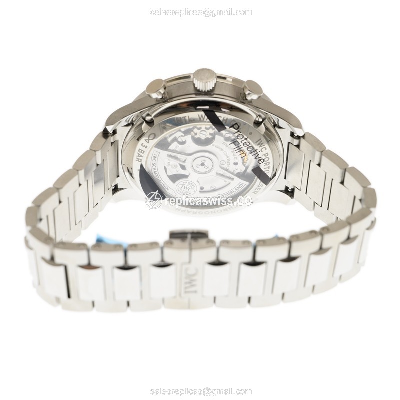 IWC Portuguese Automatic - Stainless Steel - Silver Dial - Clasp - Silver Band - View 4