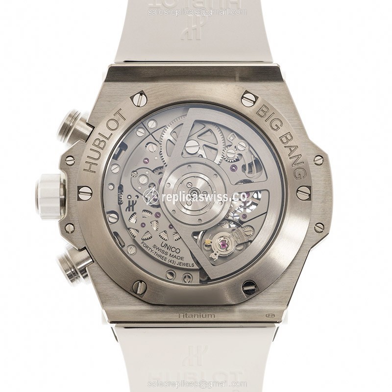 Hublot Big Bang Replica - Automatic - Titanium Case - Diamond Bezel - Silver Dial - View 3