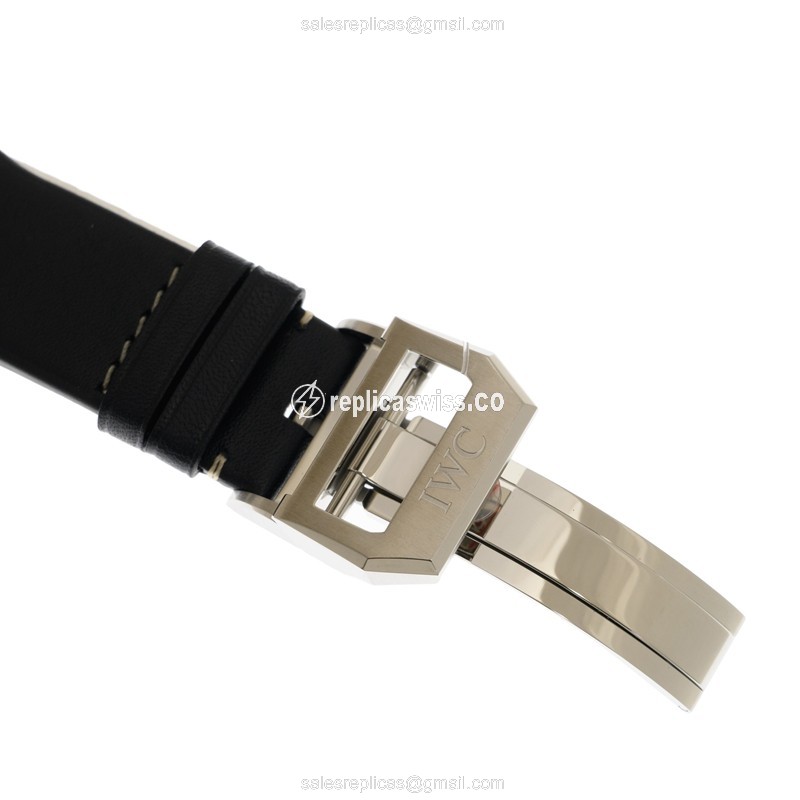 IWC IW329303 PILOTS Automatic Replica - Blue Dial - Cowhide Blue Strap - Stainless Steel Case - View 4
