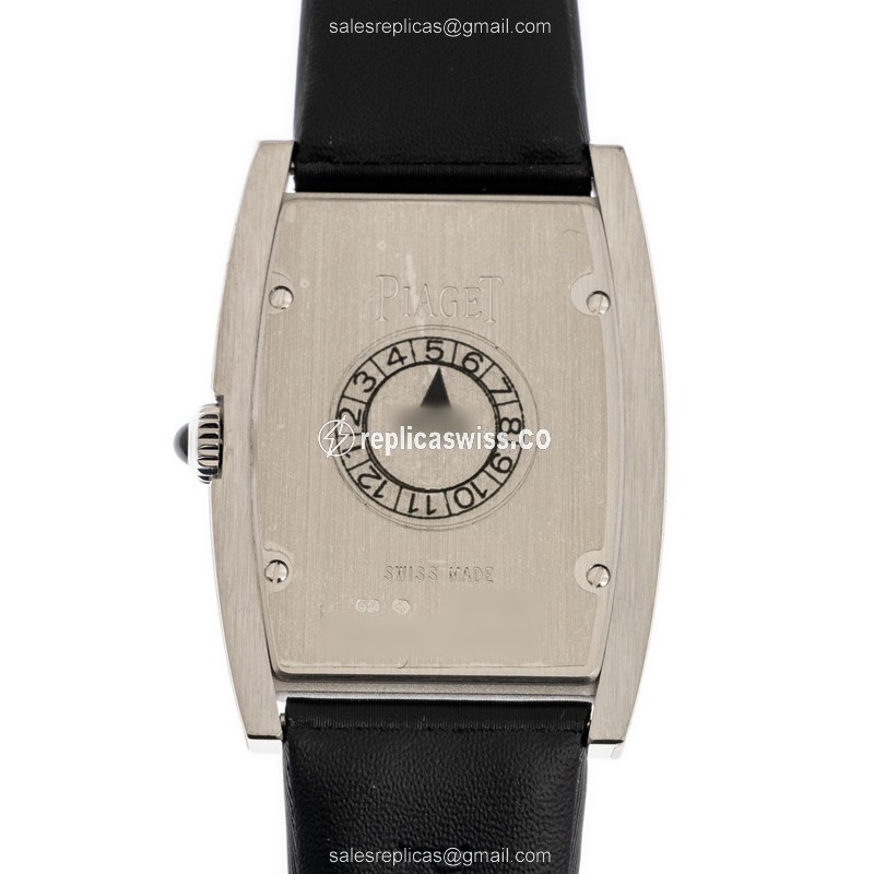 Piaget LIMELIGHT Quartz - 18kt White Gold - Diamond - Silver Dial - Black Satin Strap - View 3
