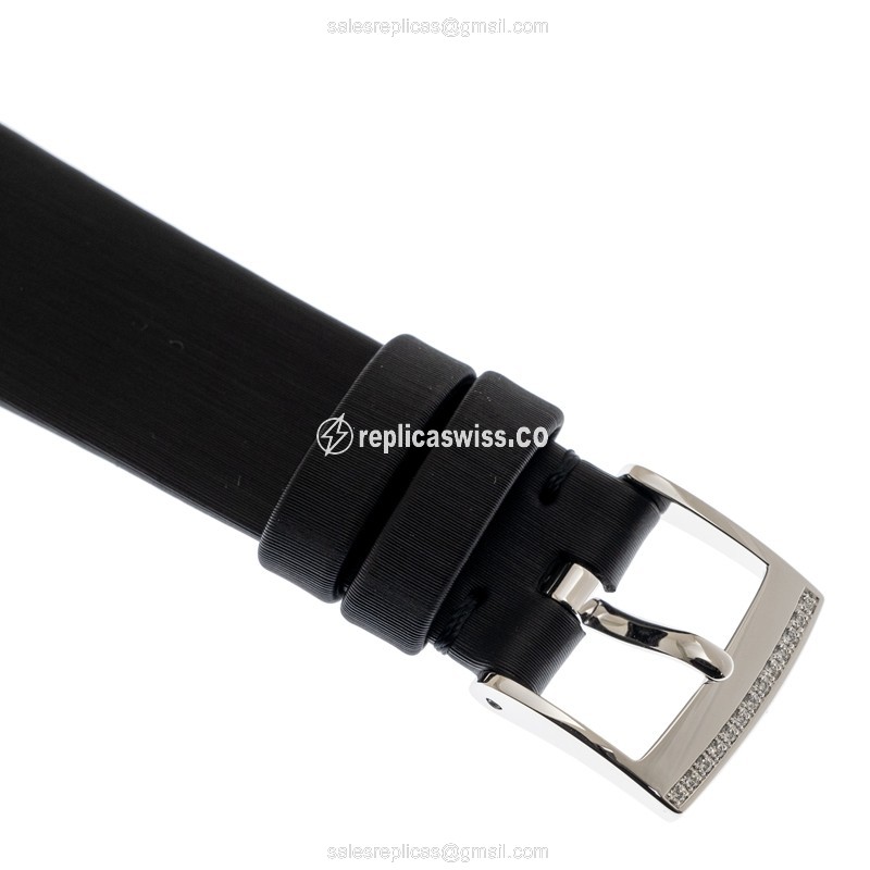 Piaget LIMELIGHT Quartz - 18kt White Gold - Diamond - Silver Dial - Black Satin Strap - View 4