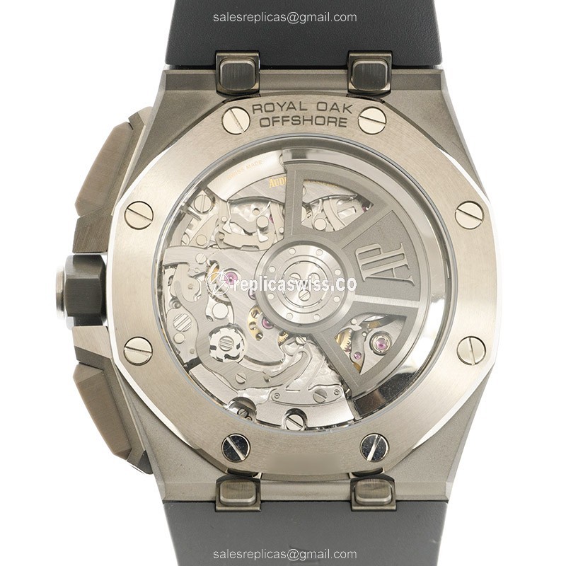 Rolex Royal Oak Offshore Replica - Automatic - Titanium - Gray Dial - Grey Rubber Strap - Buckle Clasp - View 3