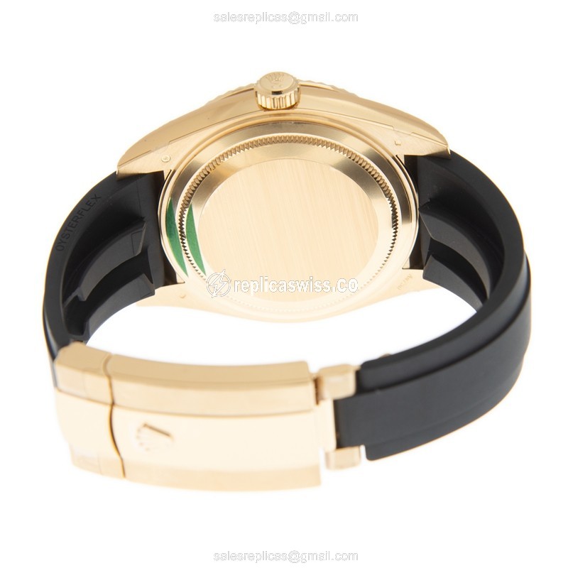 Rolex Sky-Dweller Replica - Automatic - 18kt Yellow Gold - Black Dial - View 4