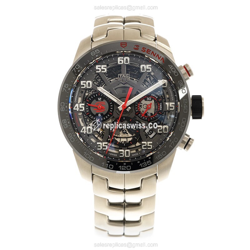Tag Heuer CARRERA Replica - Automatic - Stainless Steel - Gray Dial - Silver Strap - View 2