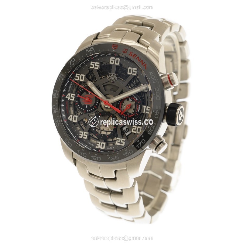 Tag Heuer CARRERA Replica - Automatic - Stainless Steel - Gray Dial - Silver Strap - View 3