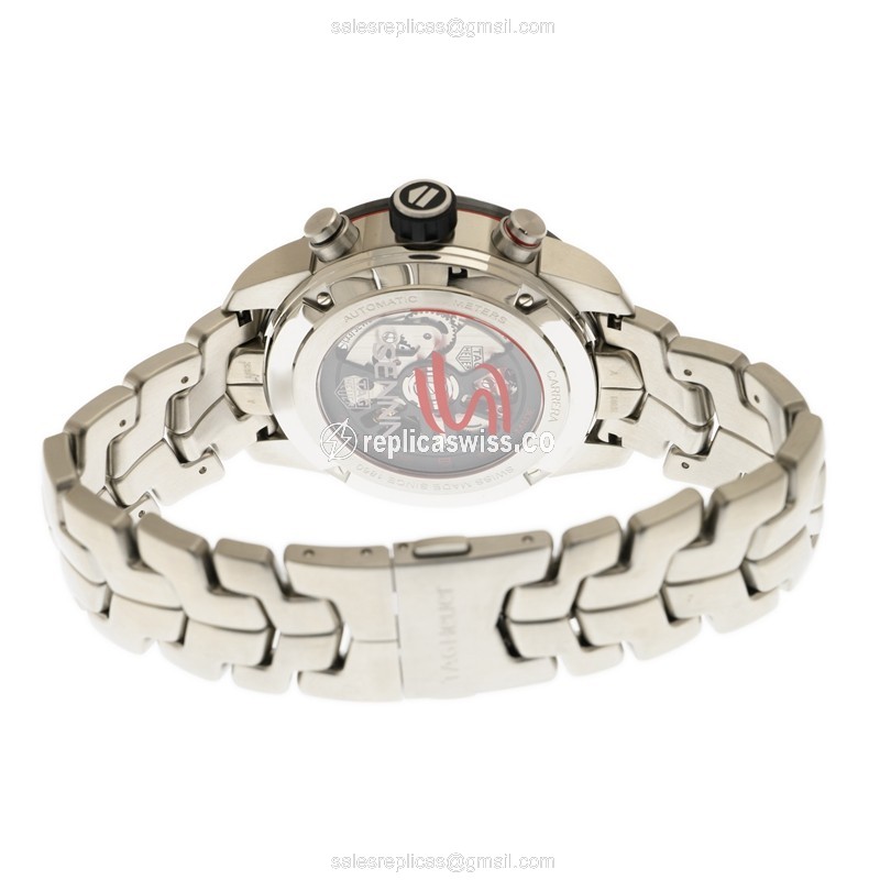 Tag Heuer CARRERA Replica - Automatic - Stainless Steel - Gray Dial - Silver Strap - View 4
