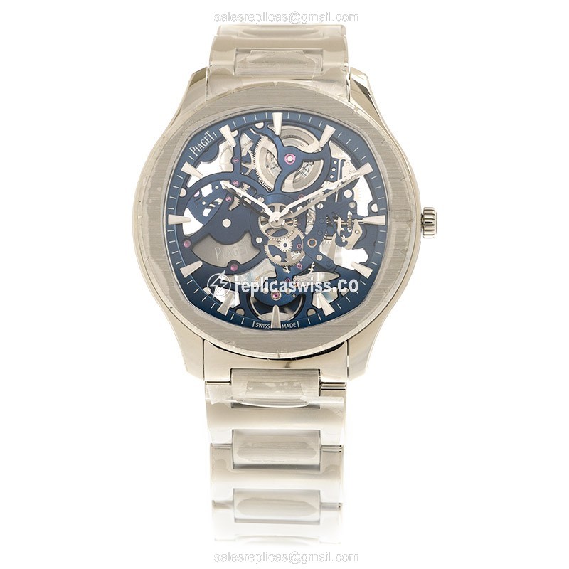 Piaget Polo Automatic - Stainless Steel Case - Transparent Dial - Silver Strap - View 2