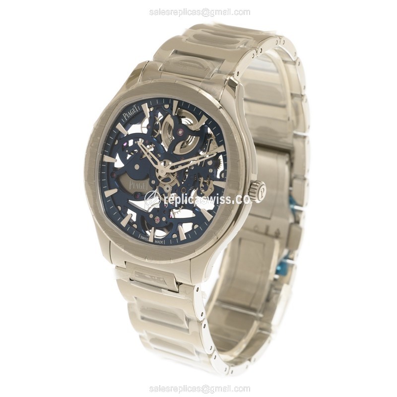 Piaget Polo Automatic - Stainless Steel Case - Transparent Dial - Silver Strap - View 3