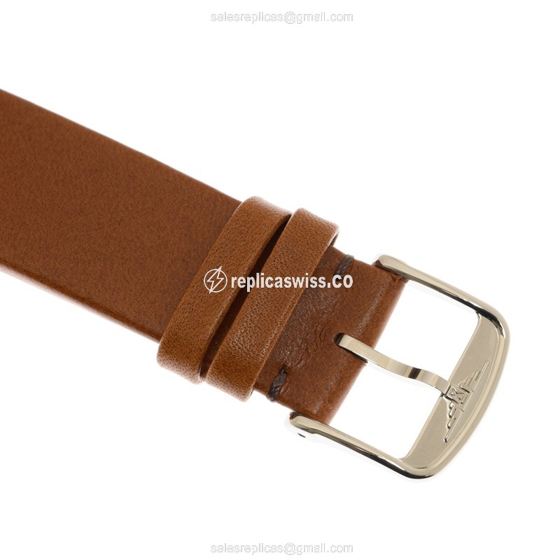 Longines Heritage Replica - Automatic - Beige Dial - Stainless Steel Case, Brown Leather Strap - View 4
