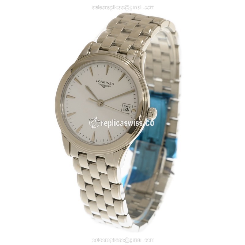 Longines L4.774.4.13.6 Flagship - Automatic - Steel Case, White Dial - View 3