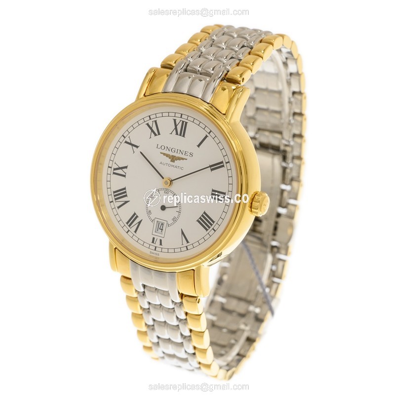 Longines Presence Replica - Automatic - Gold-Plated Case - White Dial - View 3